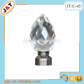 best selling popular design Crystal curtain pole curtain rod end caps